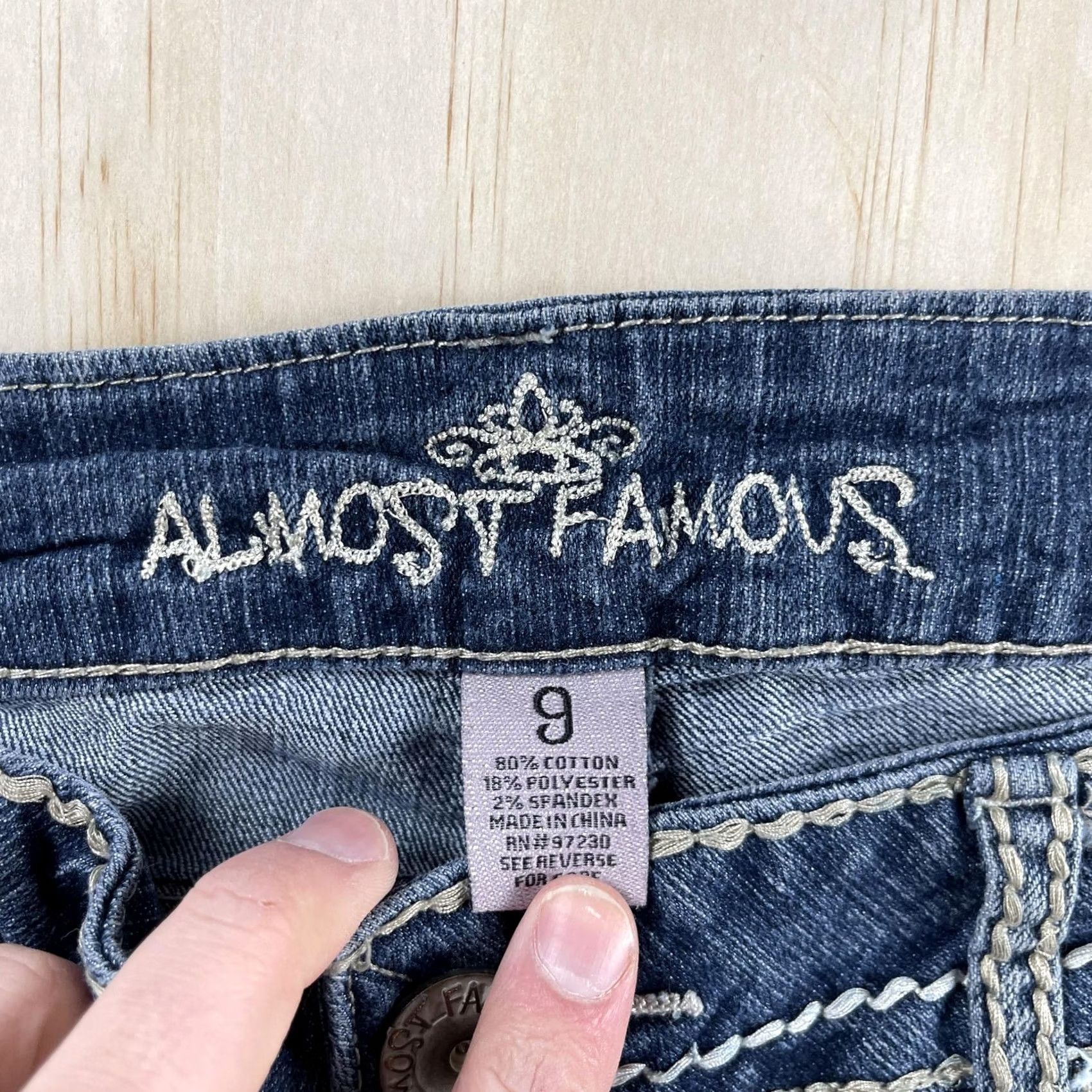 Almost Famous VINTAGE Almost Famous Jeans Women’s 9 Blue Medium Wash Skinny Distressed 29x28 Jeans Women’s 9 Blue Medium Wash Skinny Distressed 29x28 Size 30" / US 8 / IT 44 - 3 Thumbnail