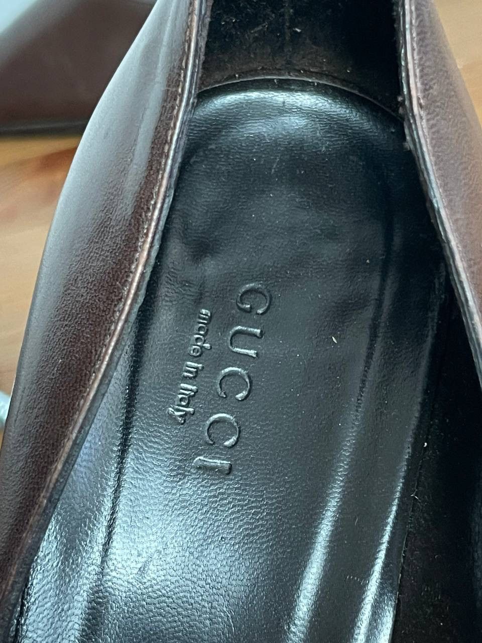 Gucci × Vintage Gucci Vintage Brown Bamboo Leather Pumps Luxury Brand Size US 8 / IT 38 - 7 Thumbnail