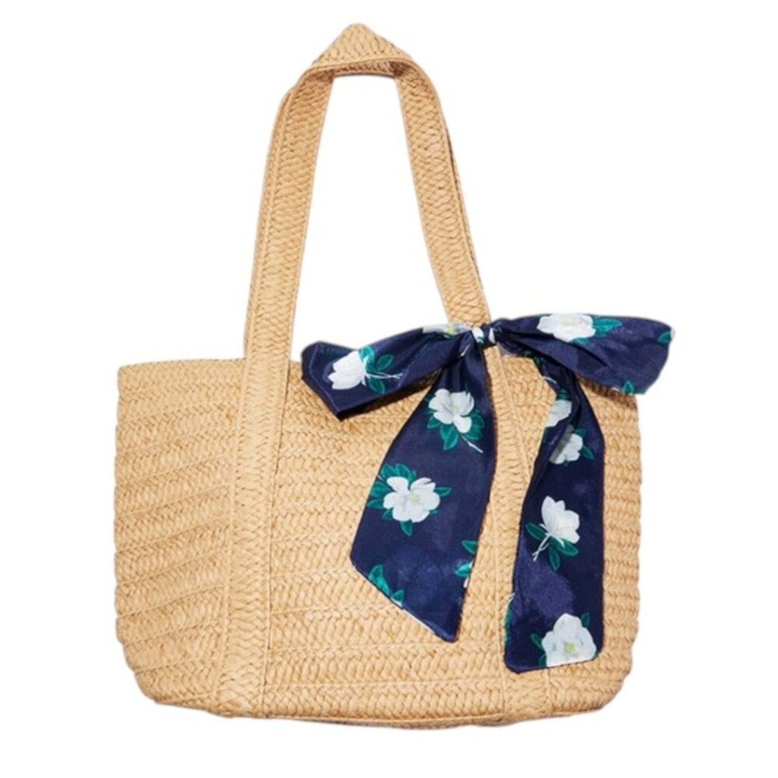 Other Draper James Everyday Straw Bag with Scarf NWT $75 MSRP Size ONE SIZE - 1 Thumbnail