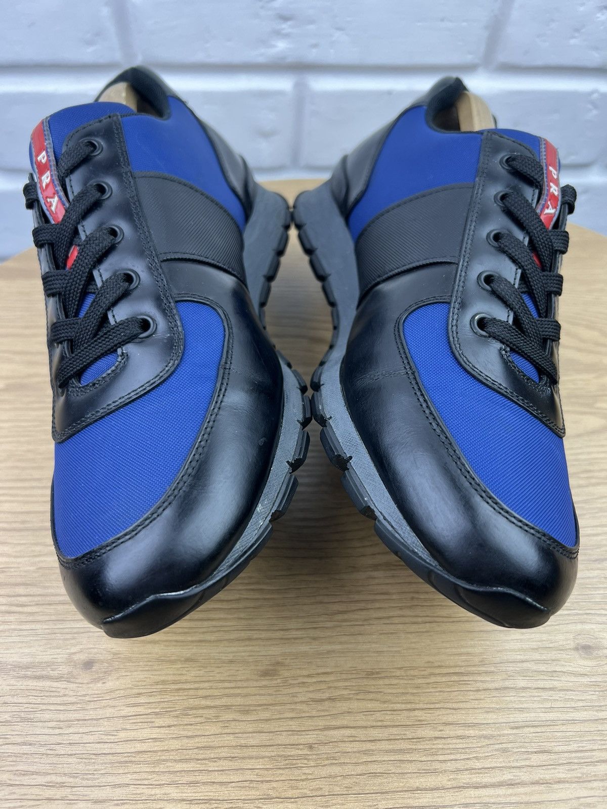 Prada PRADA Sneakers Low-Top Leather Nylon Shoes Red Tab Men’s Size US 11 / EU 44 - 8 Thumbnail