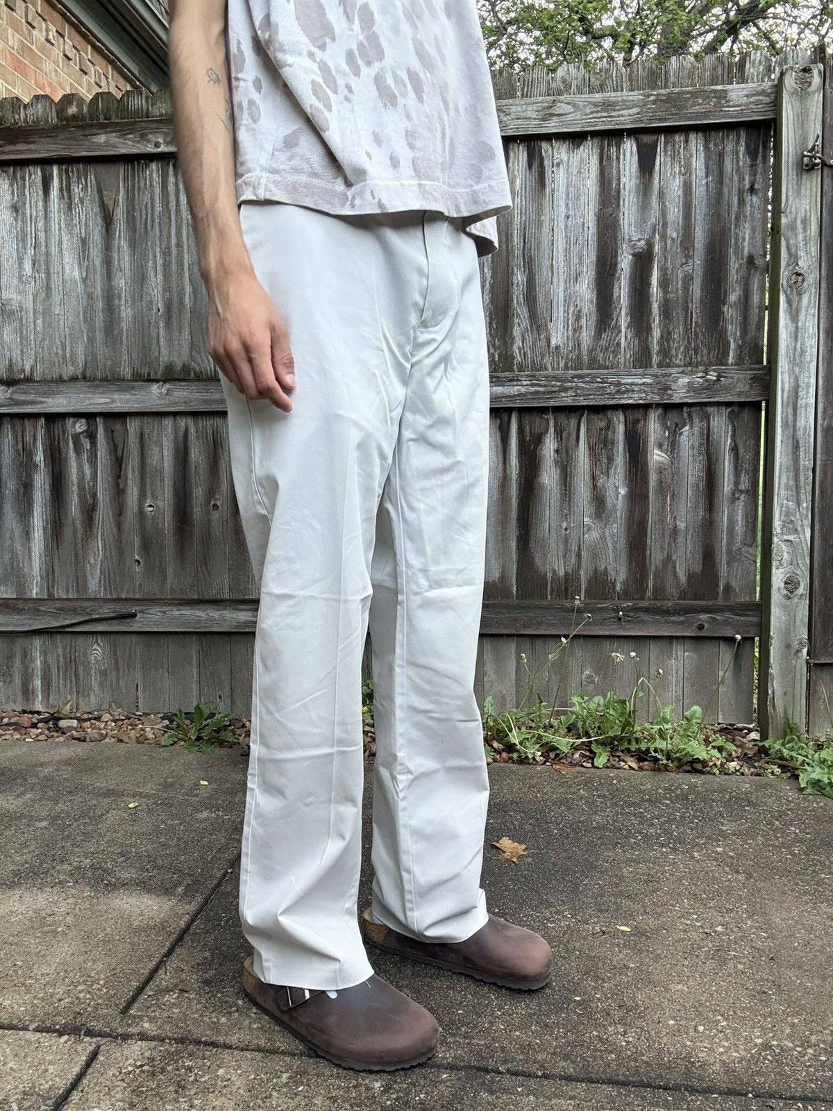 Roundtree & Yorke White Casual Straight Fit Chinos Size US 34 / EU 50 - 2 Thumbnail