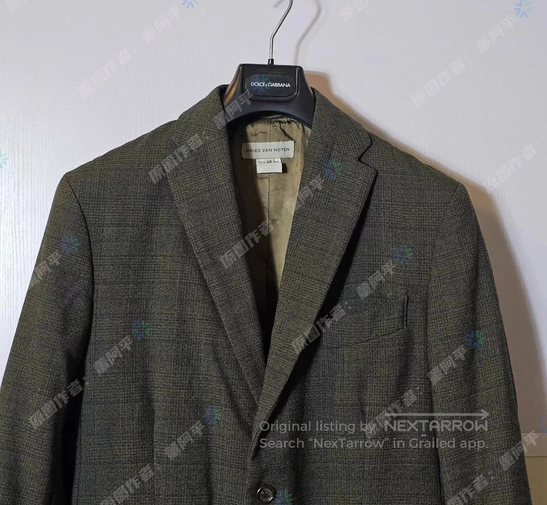 Dries Van Noten Black Plaid Single-Breasted Blazer. Size US M / EU 48-50 / 2 - 2 Thumbnail