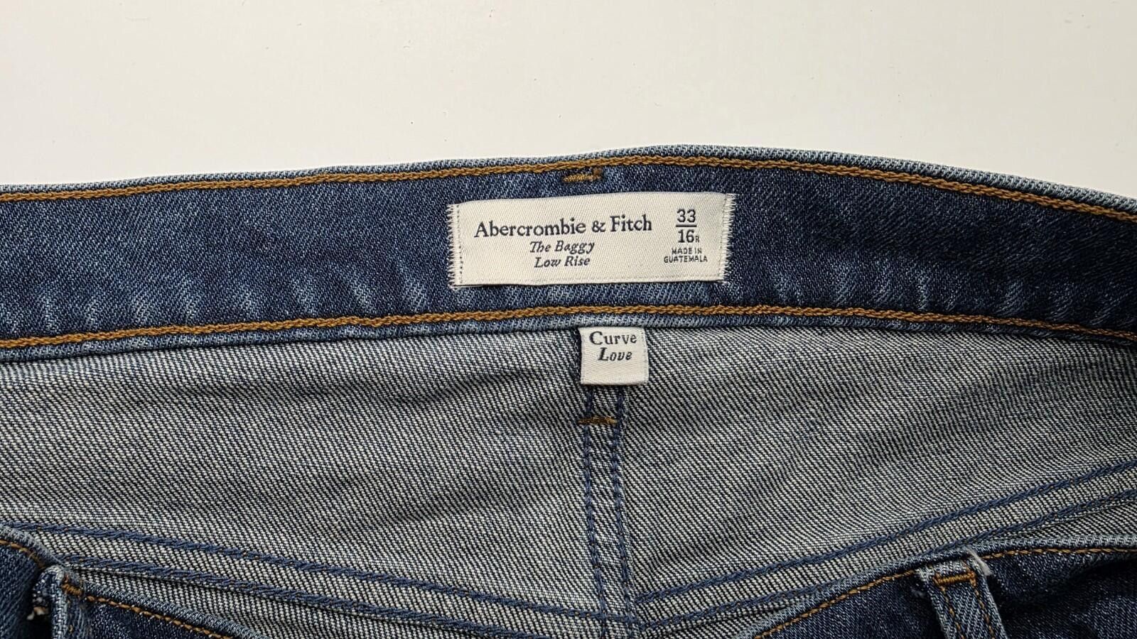 Abercrombie & Fitch Abercrombie & Fitch The Baggy Low Rise Curve Jeans Size 33 Size 33" - 1 Thumbnail