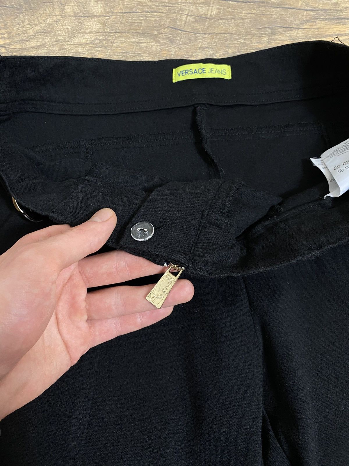 Versace Jeans Couture Versace Jeans Black Zip-Front Buckle Trousers IT48 Size 34" / US 12 / IT 48 - 8 Thumbnail