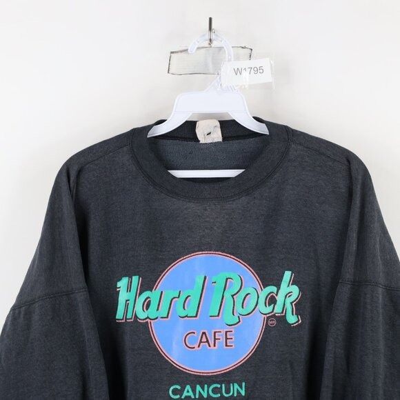 Hard Rock Cafe × Vintage Vintage 90s Hard Rock Cafe Spell Out Cancun Sweatshirt Size US L / EU 52-54 / 3 - 2 Thumbnail