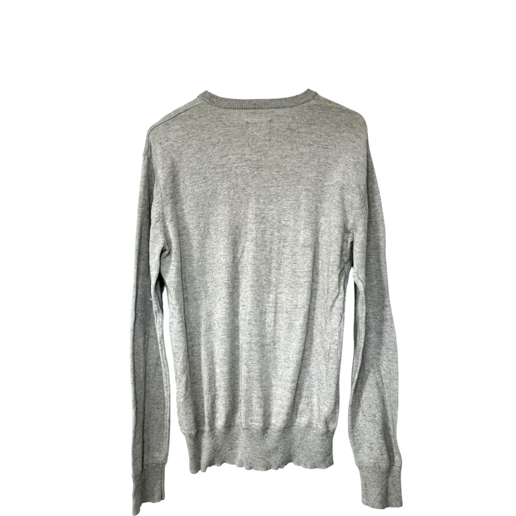 Vintage Life After Denim Men’s M Gray V-Neck Pullover Sweater Cotton Cashmere Blend Shirt Size US M / EU 48-50 / 2 - 5 Thumbnail