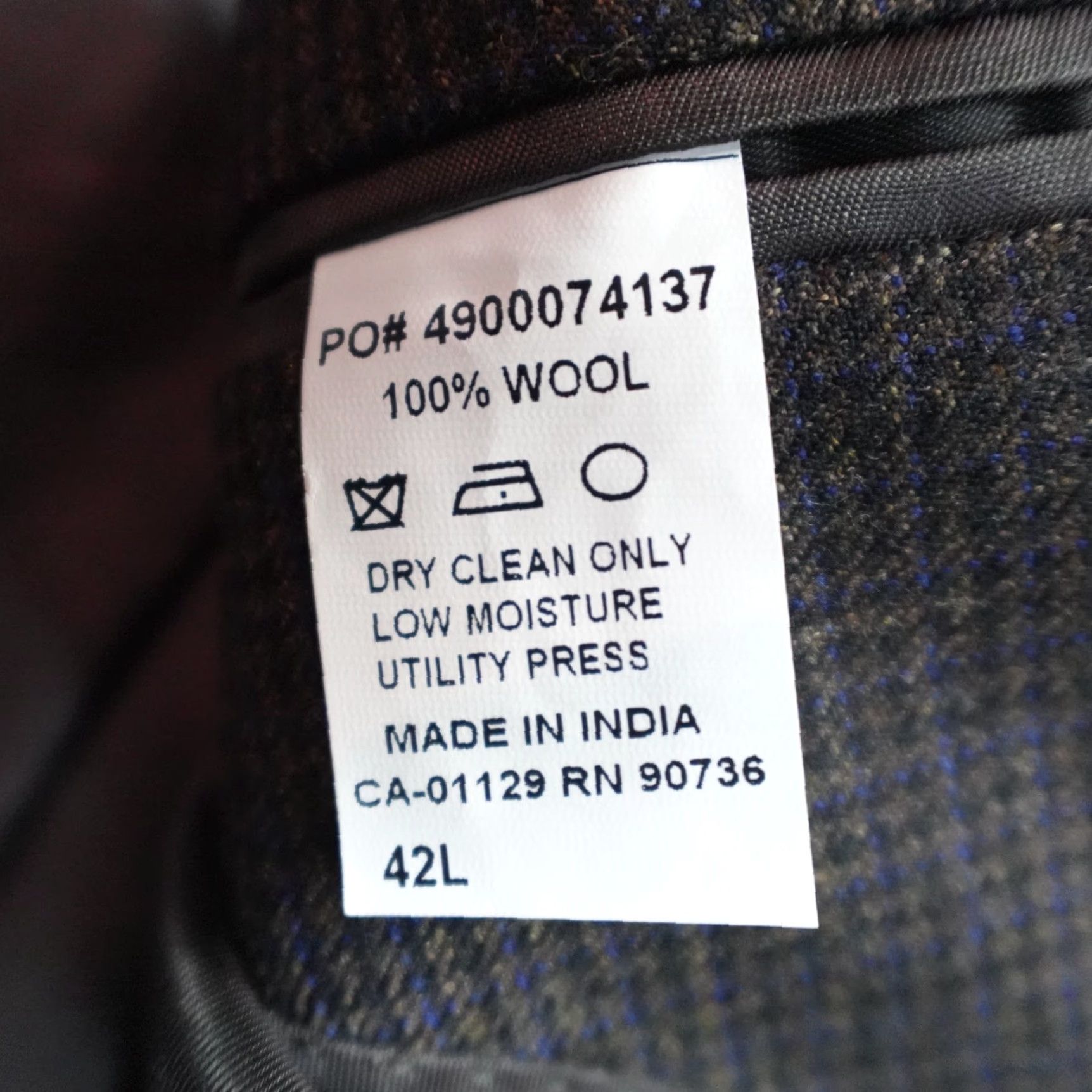 Ralph Lauren Lauren Ralph Lauren Blazer 42L Brown Blue Guncheck Plaid Wool Ultraflex NEW Size 42R - 6 Thumbnail