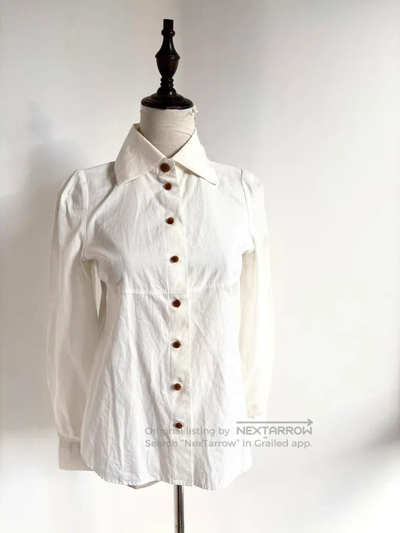 Vivienne Westwood Vivienne Westwood Vintage White Bow Shirt Size M / US 6-8 / IT 42-44 - 6 Thumbnail