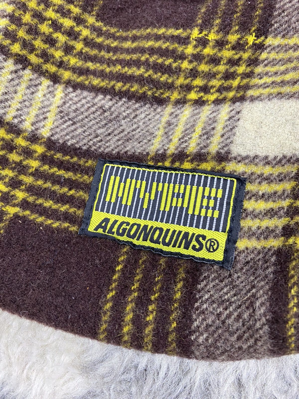 Japanese Brand × Seditionaries 🔥RARE🔥 ALGONQUINS Yellow Tartan Cross Body Bag Wool+Leather Size ONE SIZE - 3 Thumbnail