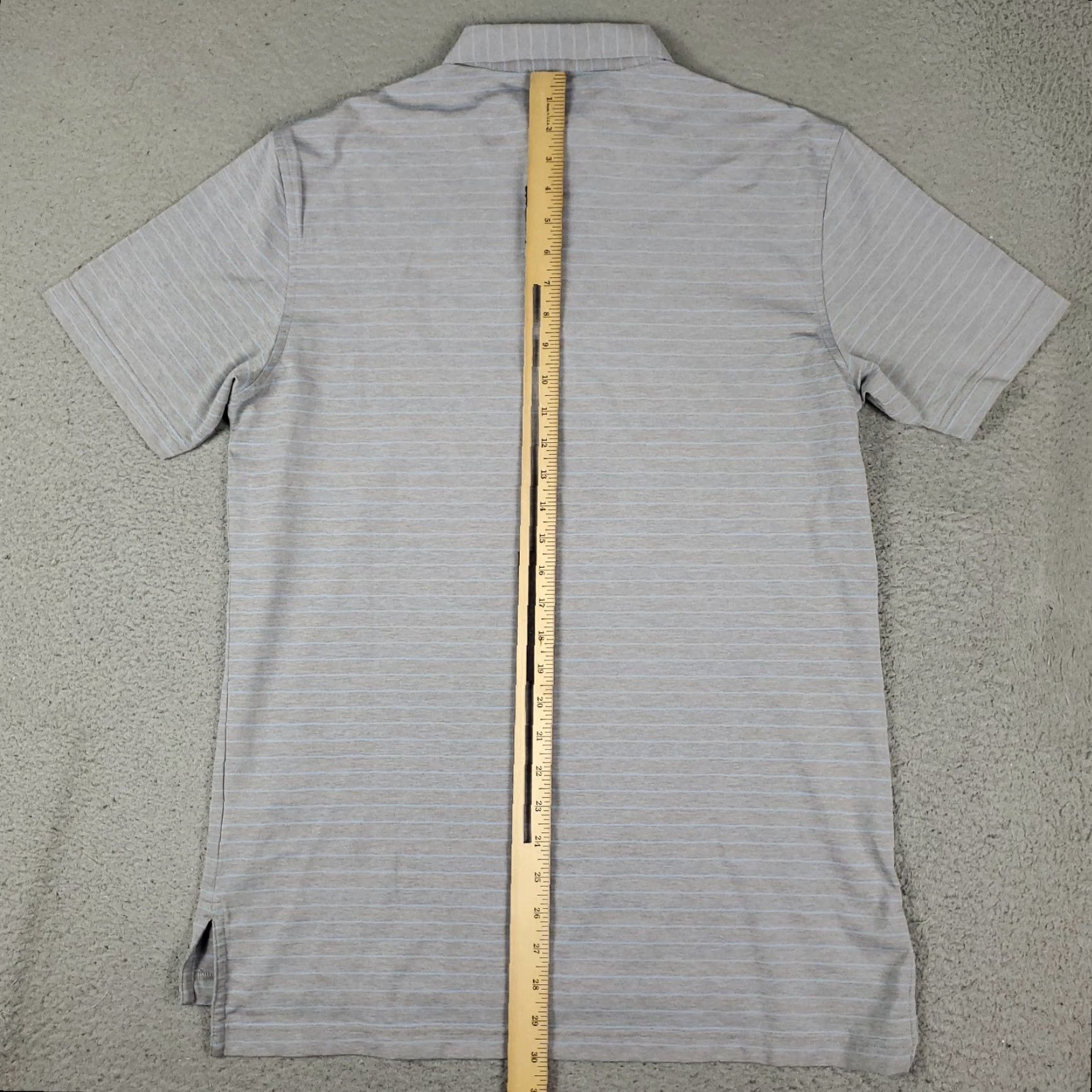 Peter Millar Peter Millar Polo Shirt Mens Small Gray Stripe Golf Casual Short Sleeve Striped Button Logo Vintage No Size US S / EU 44-46 / 1 - 4 Thumbnail