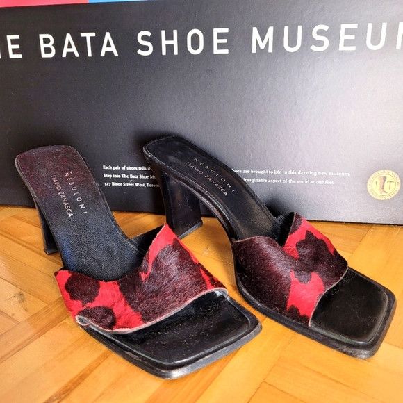 Other Nebuloni Flavio Zanasca Real Leather Red Cow Sandals - 37 Size US 7 / IT 37 - 1 Thumbnail