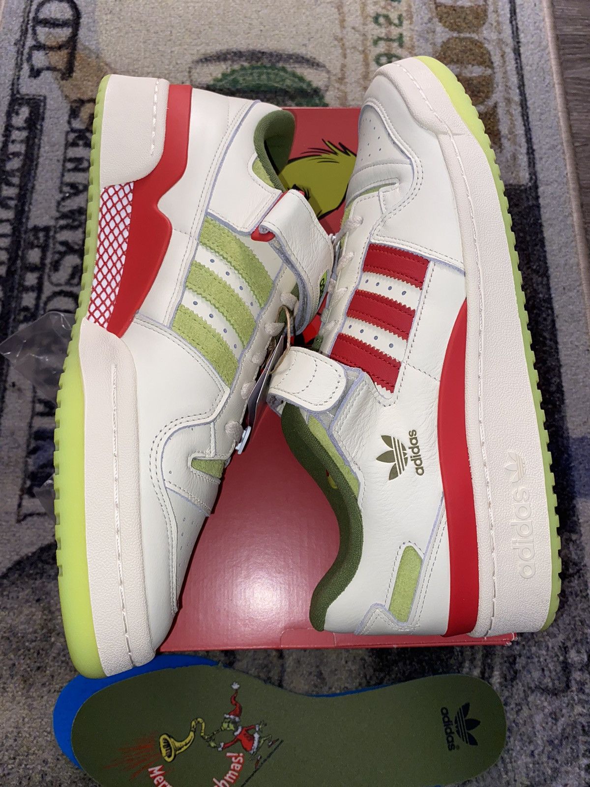 adidas gazelle silver green womens adidas Kid's The Grinch X adidas Forum Low "Green" Grade School
