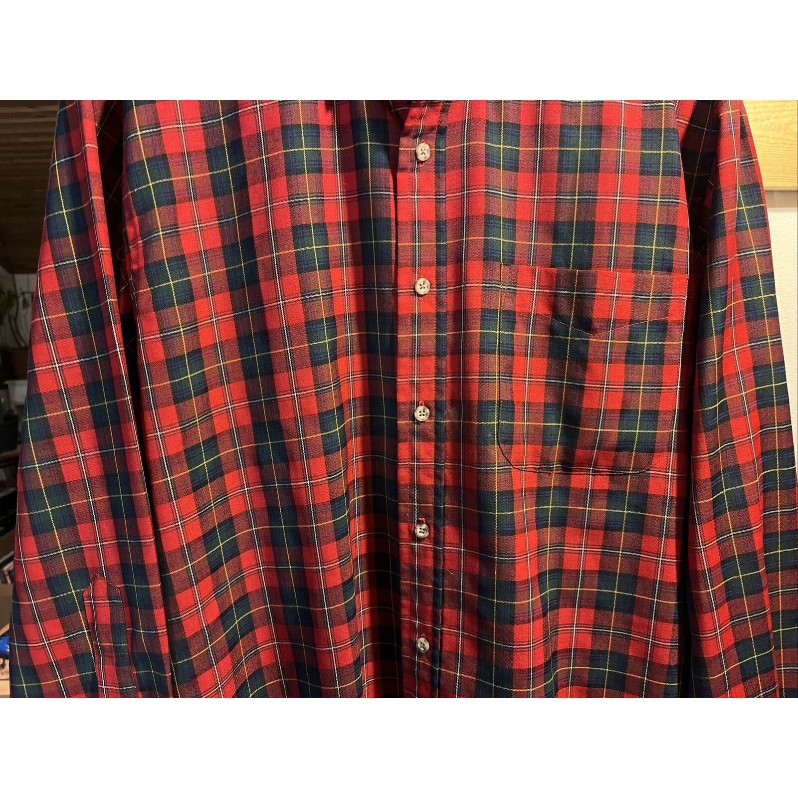 Pendleton Pendleton Men’s M Red Plaid Long Sleeve Button Up Wool Shirt Size US M / EU 48-50 / 2 - 7 Thumbnail