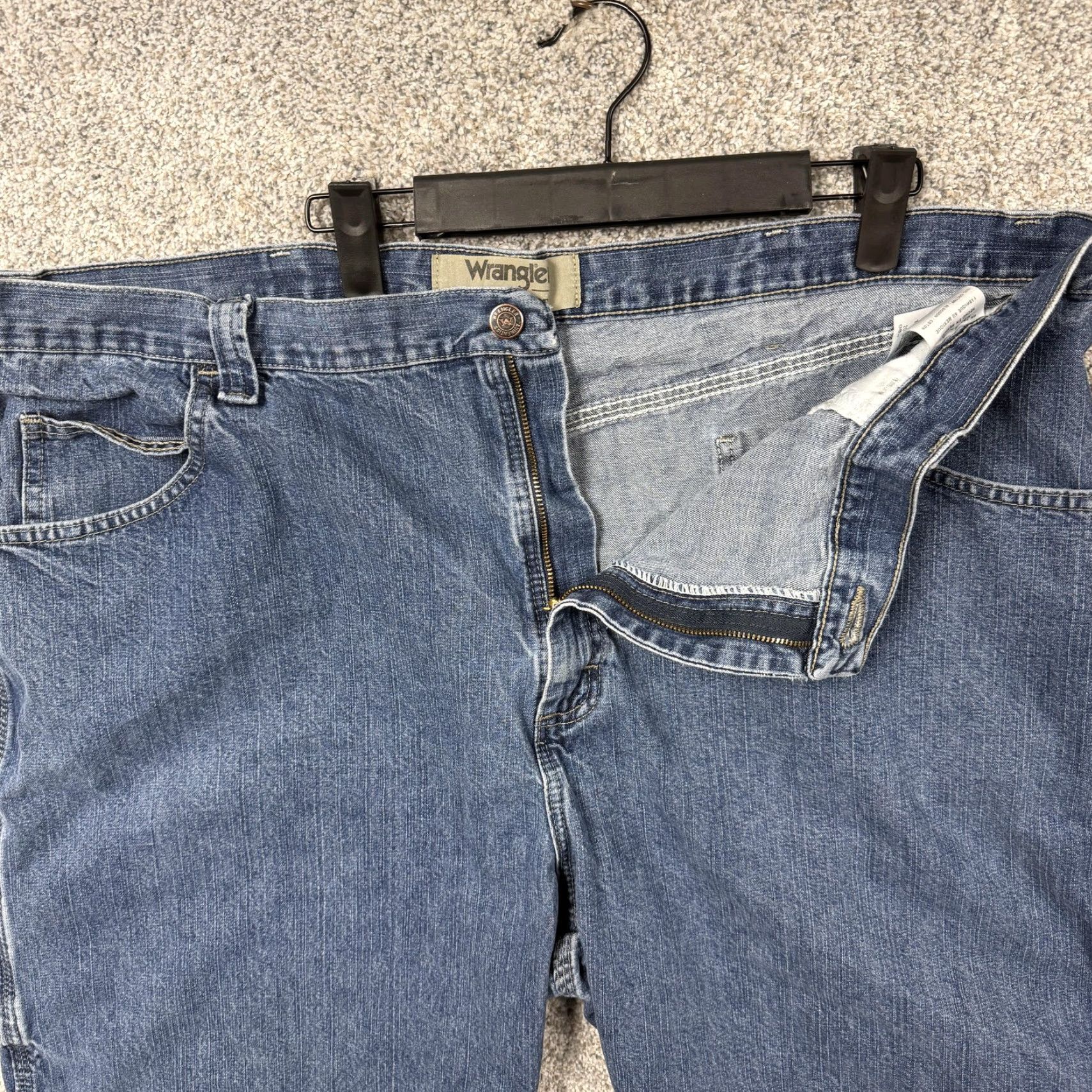 Wrangler Wrangler Cargo Shorts Mens 42 Blue Denim Relaxed Fit Utility Workwear Pockets Size US 44 / EU 60 - 7 Thumbnail