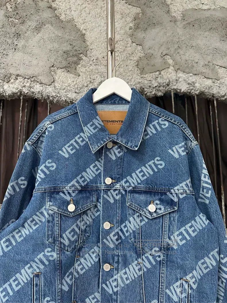 Vetements Vetements Bulletproof Logo Denim Jacket Size US XS / EU 42 / 0 - 3 Thumbnail