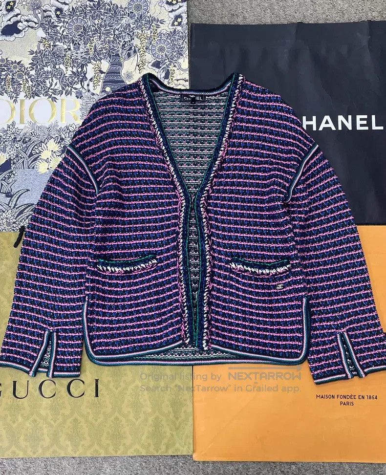Chanel Chanel Colourful braided cardigan coat Size XXS / US 00 / IT 34 - 1 Thumbnail
