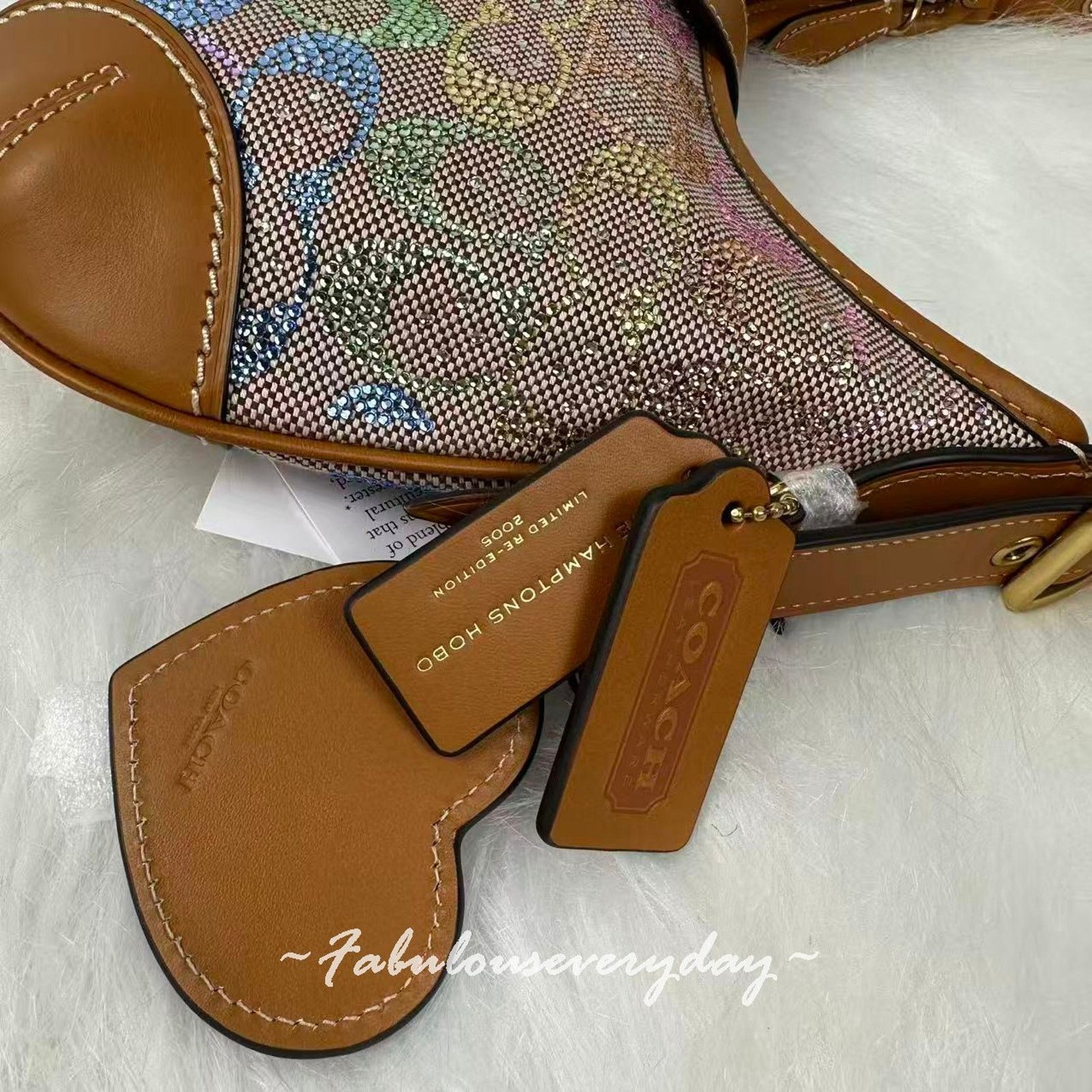 Coach Coach Hamptons HobO Shoulder Crystal Sig Jacquard Rainbow Size ONE SIZE - 8 Thumbnail