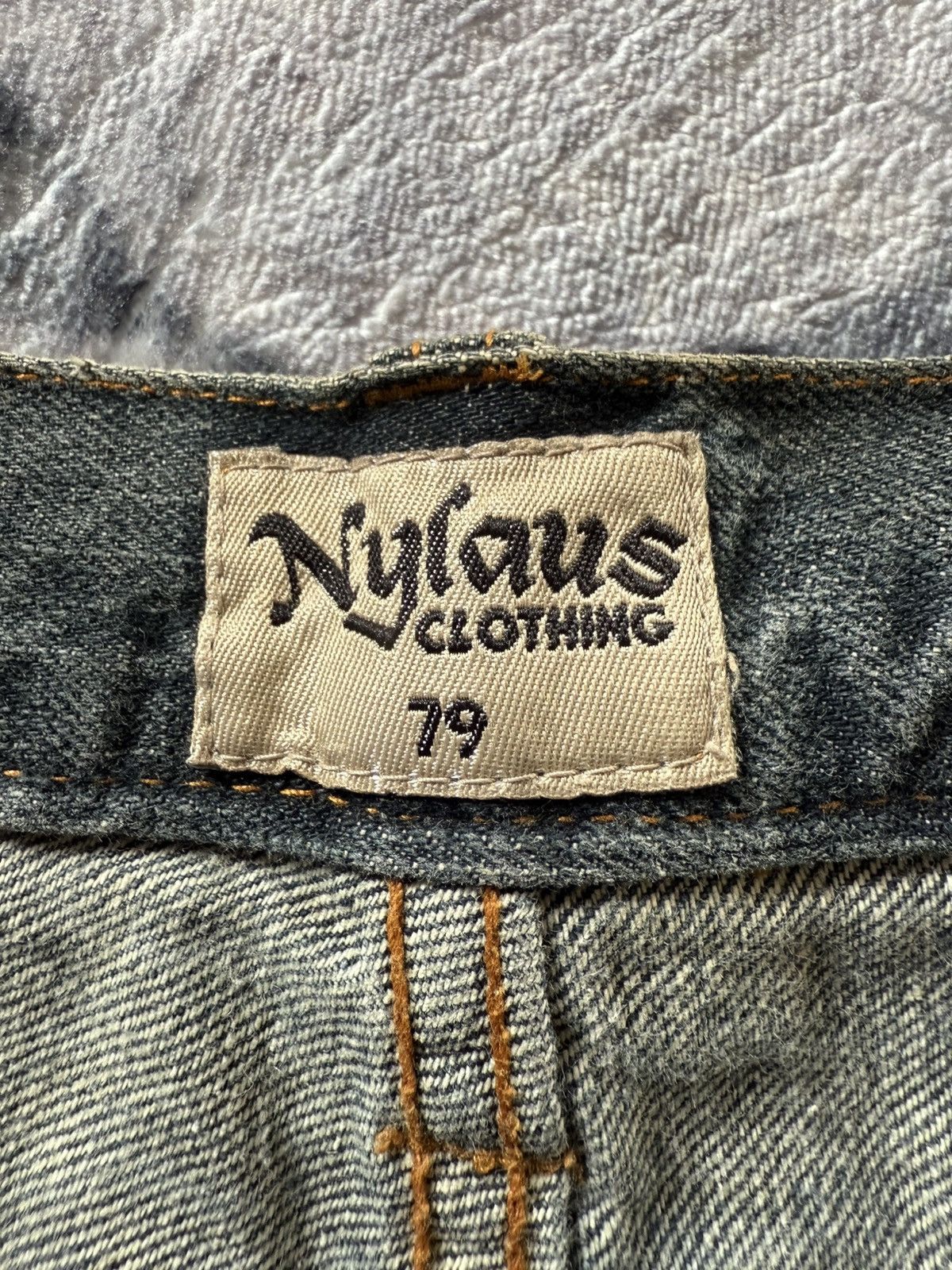 If Six Was Nine Nylaus Japan Shatter Wash Spiral Glam Flared Jeans Size US 30 / EU 46 - 24 Thumbnail