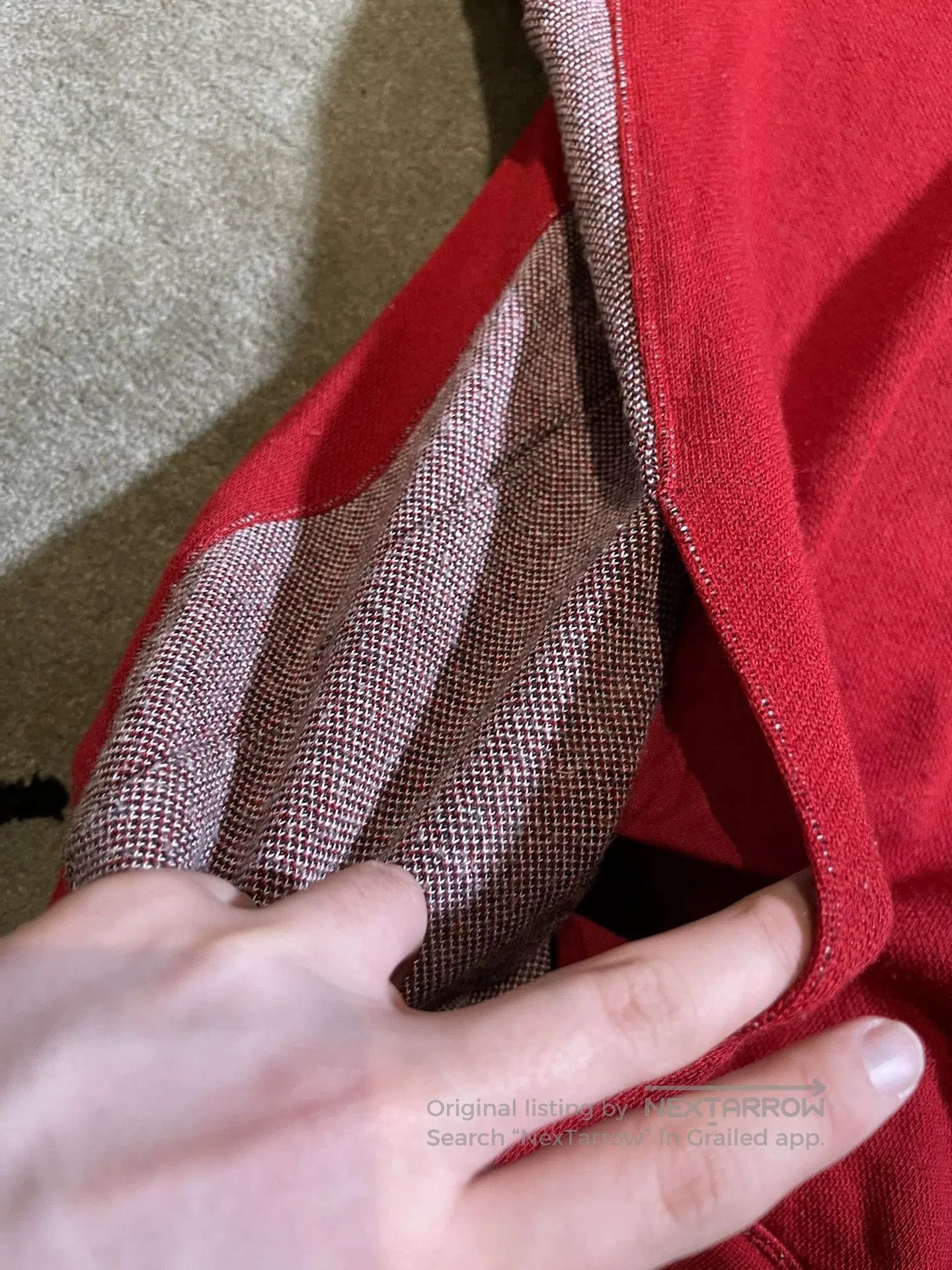 Vintage hussein chalayan red long-sleeve sweatshirt. Size US M / EU 48-50 / 2 - 3 Thumbnail