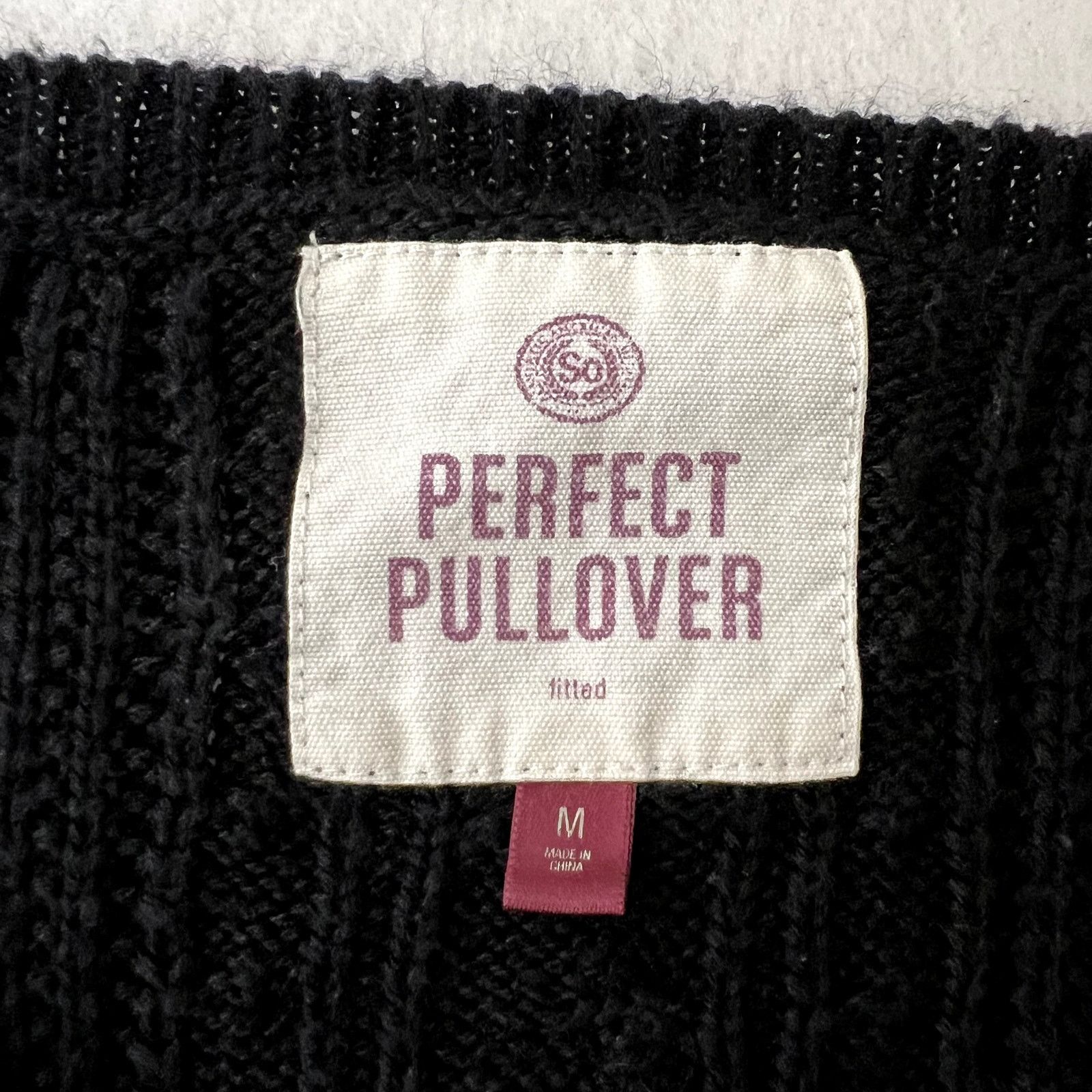 Other SO Black Perfect Pullover Knit Crewneck Sweater Size M / US 6-8 / IT 42-44 - 6 Thumbnail