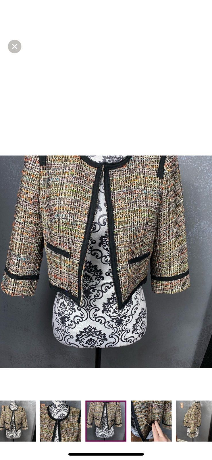 Trina Turk Trina Turk textured metallic evening work jacket blazer. B Size XS / US 0-2 / IT 36-38 - 4 Thumbnail