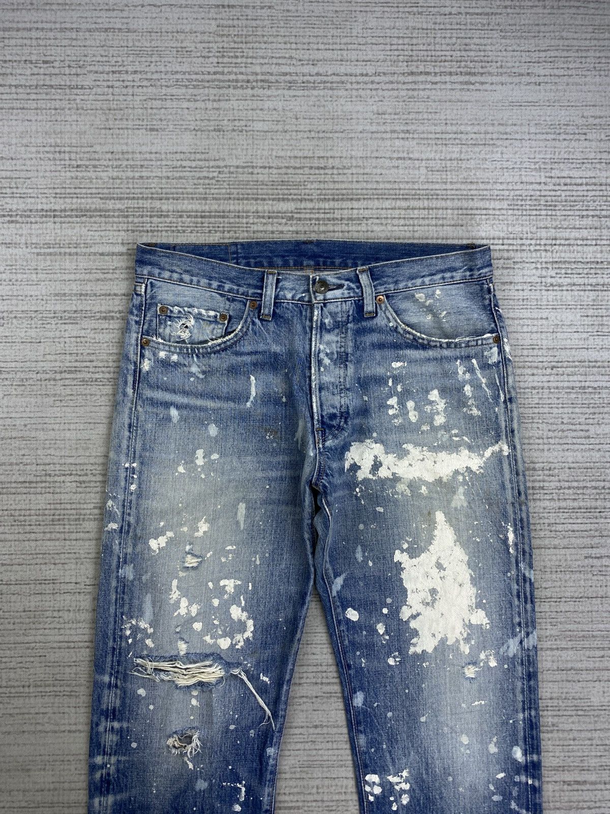 Japanese Brand Vintage Hysteric Glamour RNA Selvedge Splatter Paint Jeans Size US 32 / EU 48 - 8 Thumbnail