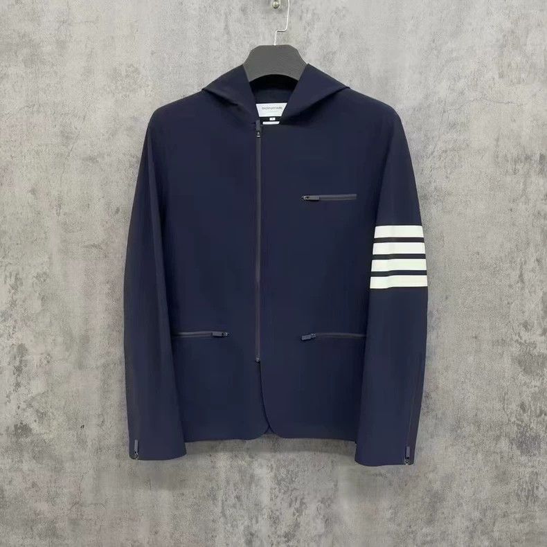 Thom Browne Thom Browne sizeM Hard shell striped jacket coat Size US S / EU 44-46 / 1 - 1 Thumbnail