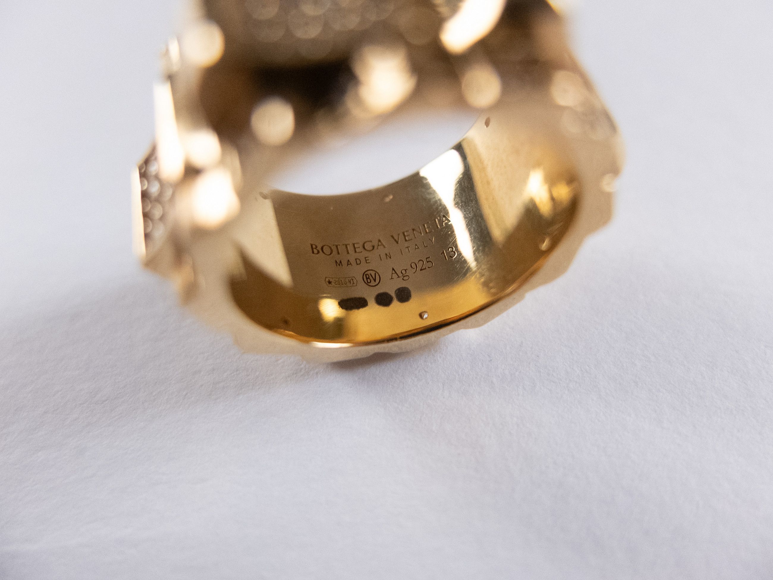 Bottega Veneta BOTTEGA VENETA Cubic zirconia crystals & silver ring 6 / 13 Size ONE SIZE - 9 Thumbnail