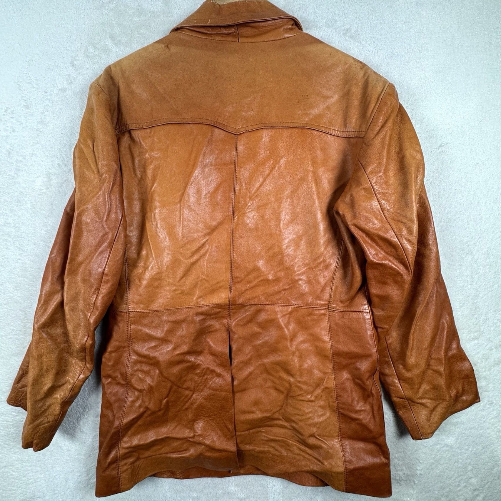 Vintage VINTAGE Goya De Espan'a Leather Jacket Hipster Light Brown 42 Size US XS / EU 42 / 0 - 3 Thumbnail