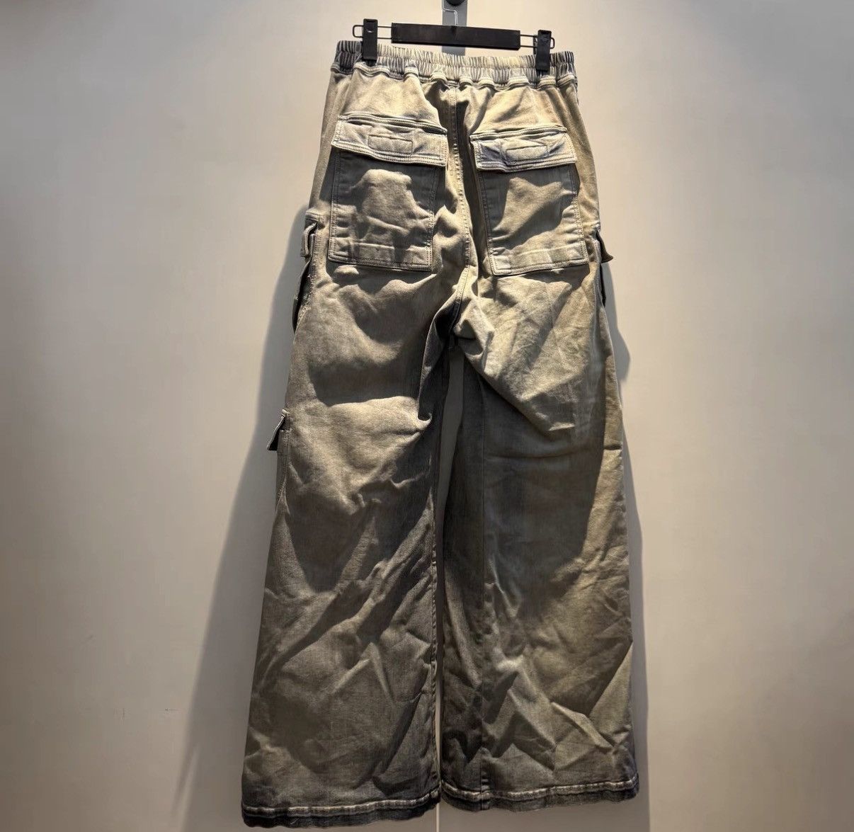 Rick Owens Rick Owens DRKSHDW Washed Denim Blue Cargo Pants Size US 34 / EU 50 - 3 Thumbnail
