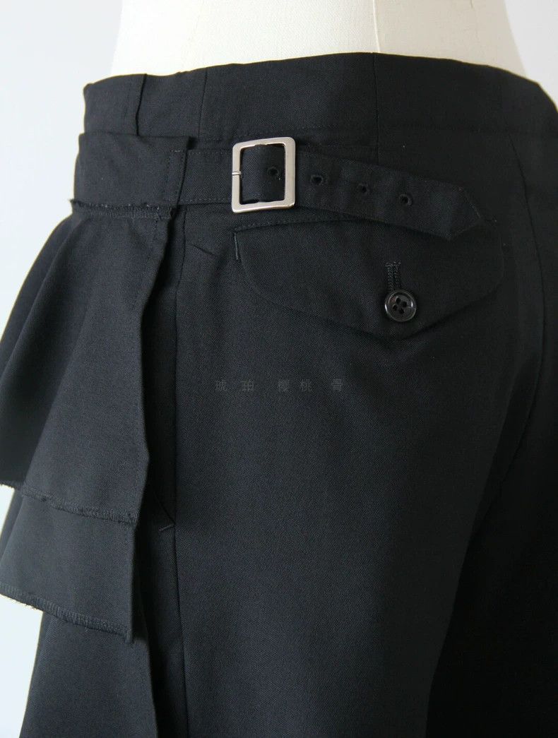 Other Comme Des Garcons size XS Tiered Ruffle Buckle Pants Size 24" / US 00 / IT 34 - 5 Thumbnail