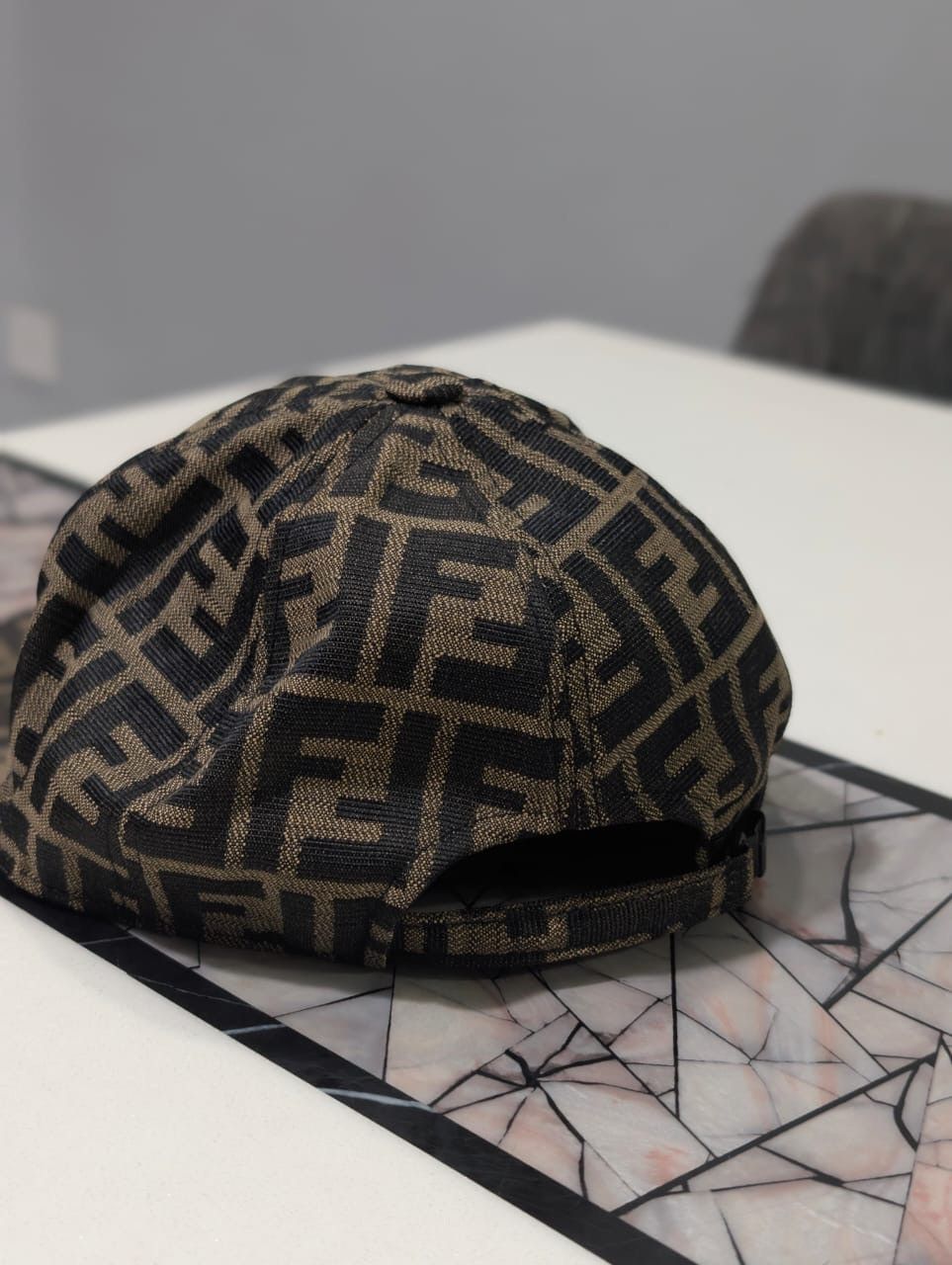 Fendi Fendi FF Monogram Cap – Brown/Black Size ONE SIZE - 8 Thumbnail