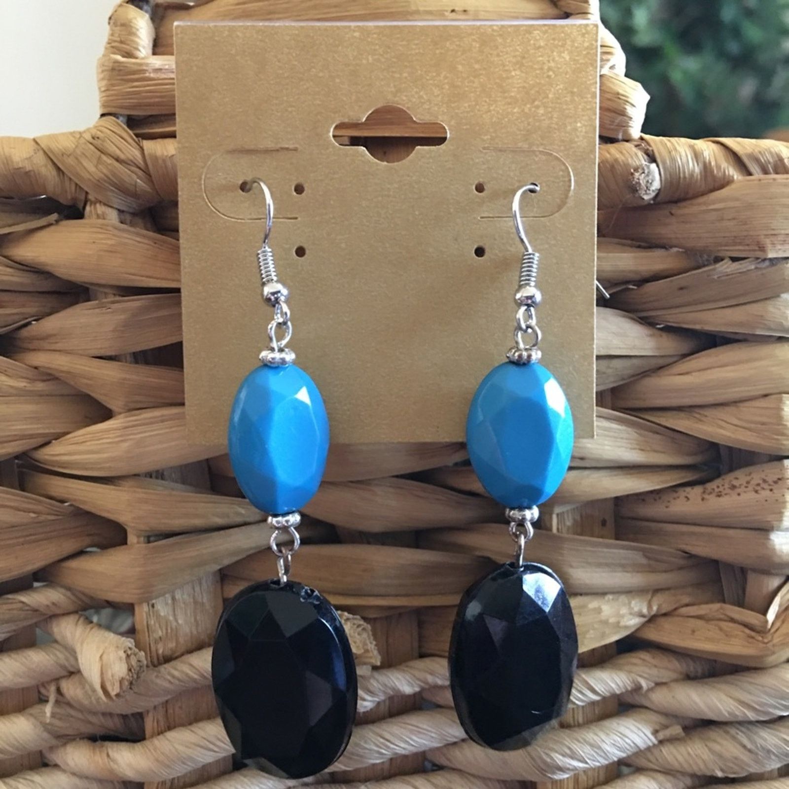 Jewelry Multi tone faceted plastic bead drop earrings Size ONE SIZE - 1 Thumbnail