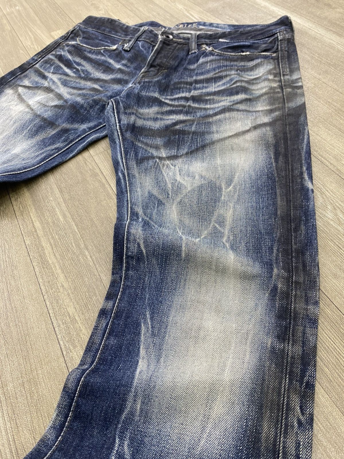 If Six Was Nine 2000s Fuga Cavarize Clawmarks Distressed Faded Flared Jeans Size US 32 / EU 48 - 5 Thumbnail