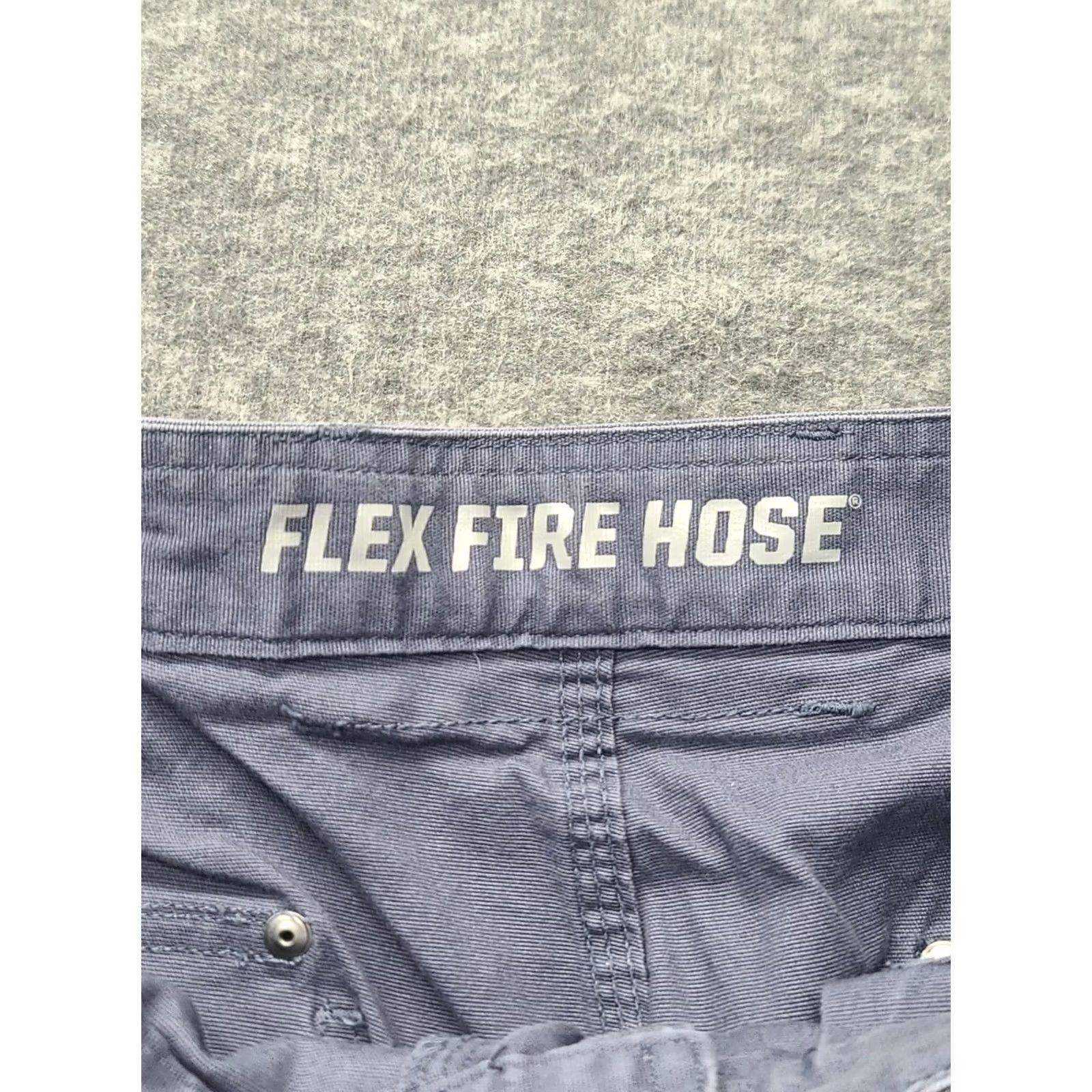 Vintage Duluth Trading Flex Fire Hose Pants Mens 40x30 Workwear Relaxed Fit Canvas Cotton Spandex Gray Size US 40 / EU 56 - 2 Thumbnail