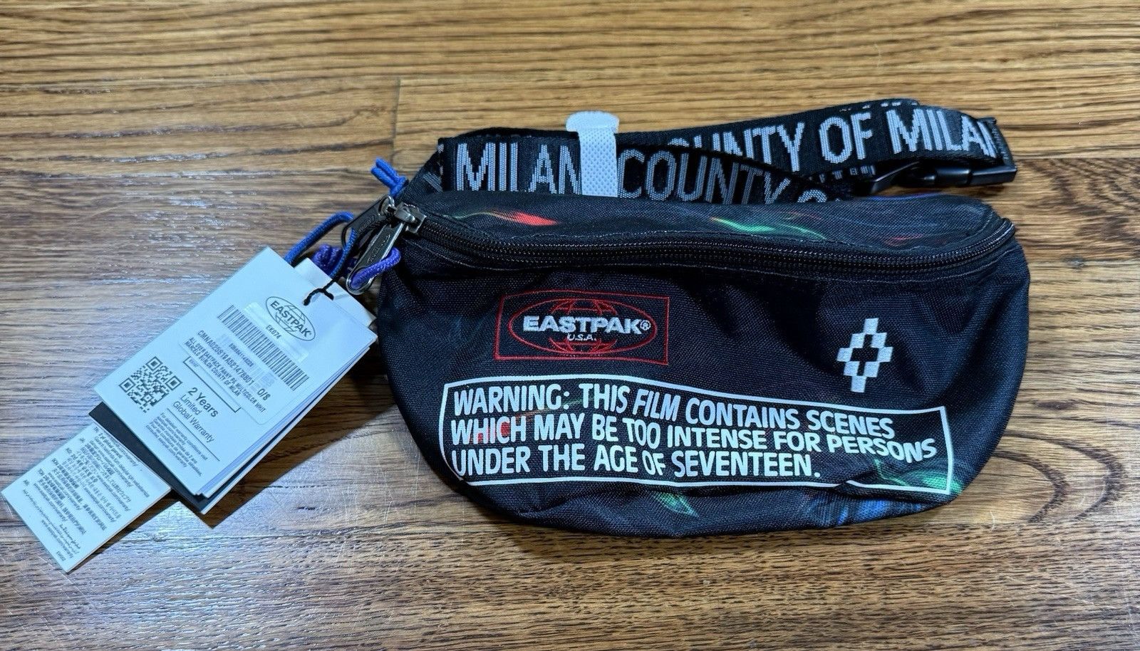 Marcelo Burlon Marcelo Burlon Eastpak Edition Glitch Waist Bag Black NWT Size ONE SIZE - 7 Thumbnail