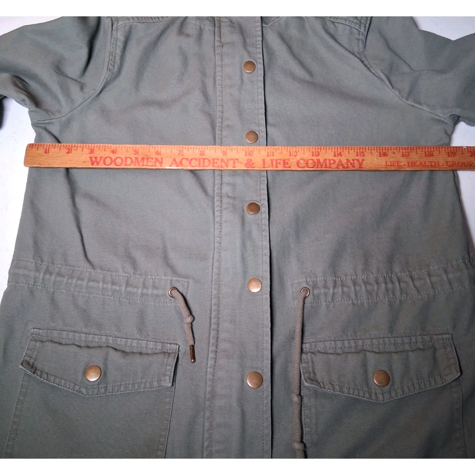 Forever 21 FOREVER 21 Utility Field Jacket Women S Green Lightweight Canvas Military Size S / US 4 / IT 40 - 3 Thumbnail