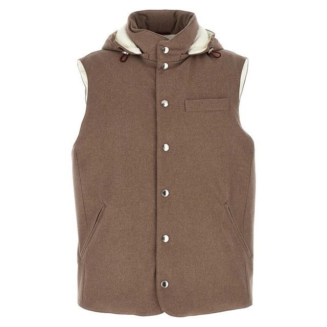 Brunello Cucinelli BRUNELLO CUCINELLI Hazelnut Wool Vest New & Authentic (Men's Size US M / EU 48-50 / 2 - 1 Thumbnail