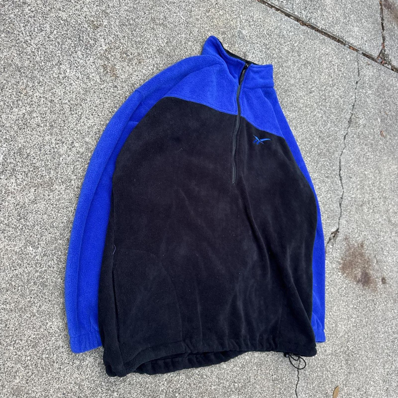 Reebok Vintage 90s Reebok Blue and Black Fleece – Size XL Size US XL / EU 56 / 4 - 2 Thumbnail