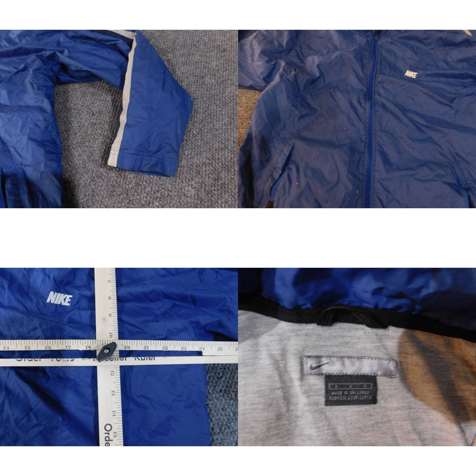 Nike VINTAGE Nike Jacket Mens L Blue windbreaker Y2K zip retro logo Size US L / EU 52-54 / 3 - 8 Thumbnail