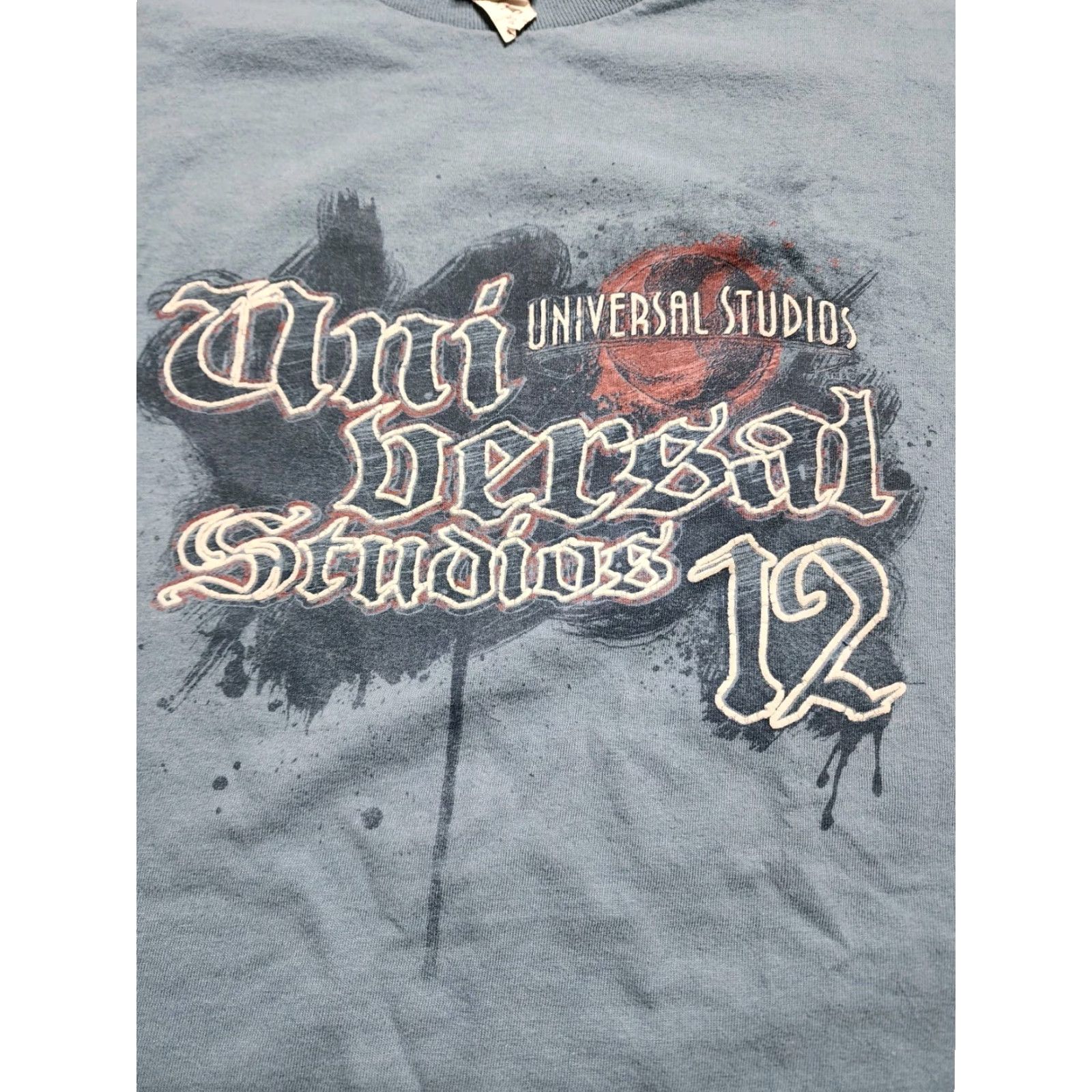 Vintage VINTAGE Universal Studios T-Shirt 00s Y2K Men's XL Crew Neck Short Sleeve Blue Florida 12 Easy Care, 100% Cotton, Regular Fit, Hollywood Brand Size US XL / EU 56 / 4 - 4 Thumbnail