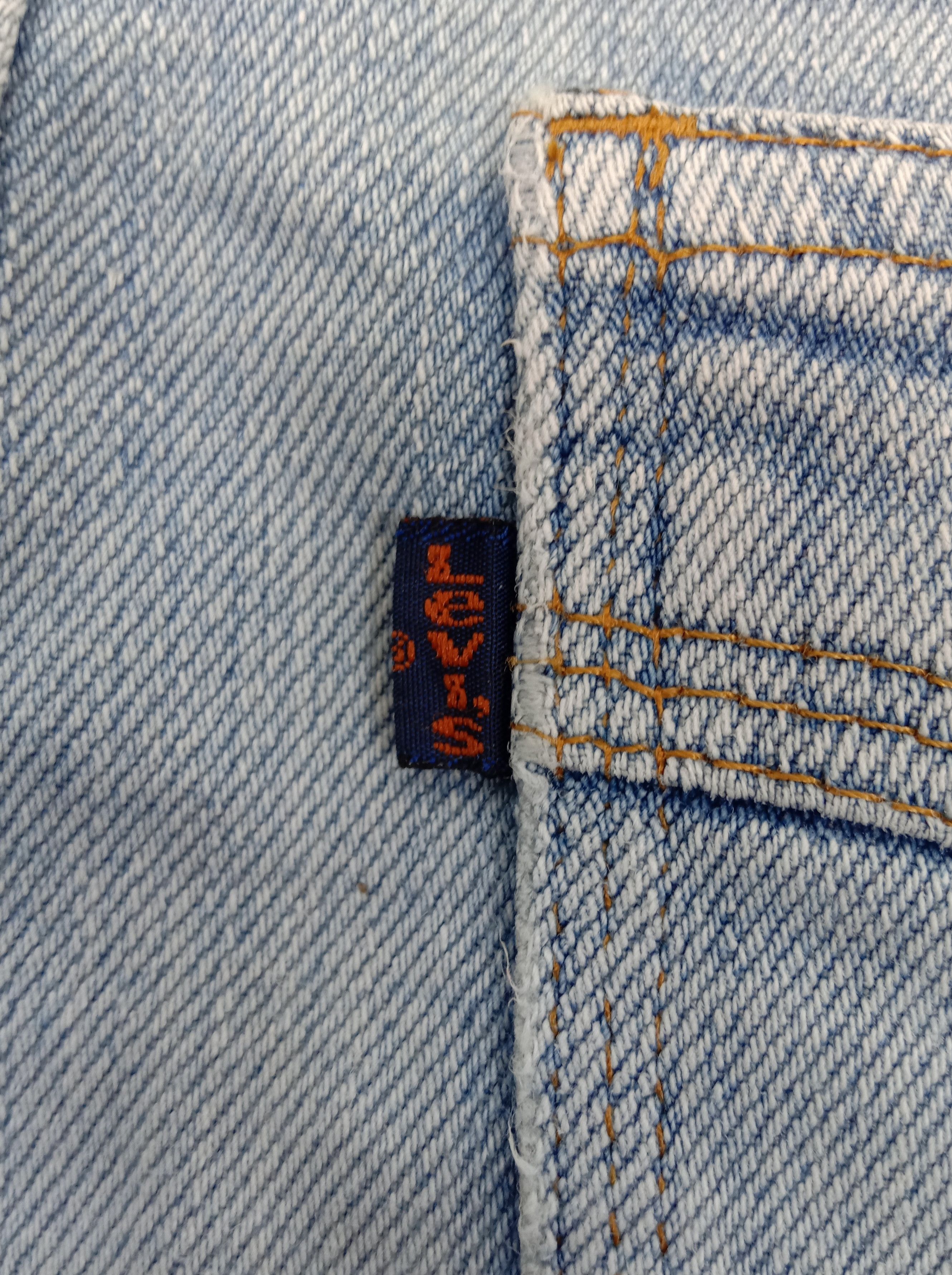 Levi's Vintage 80s Levi's Flare Jeans Talon Zipper Faded Blue Denim Size 29" - 11 Thumbnail