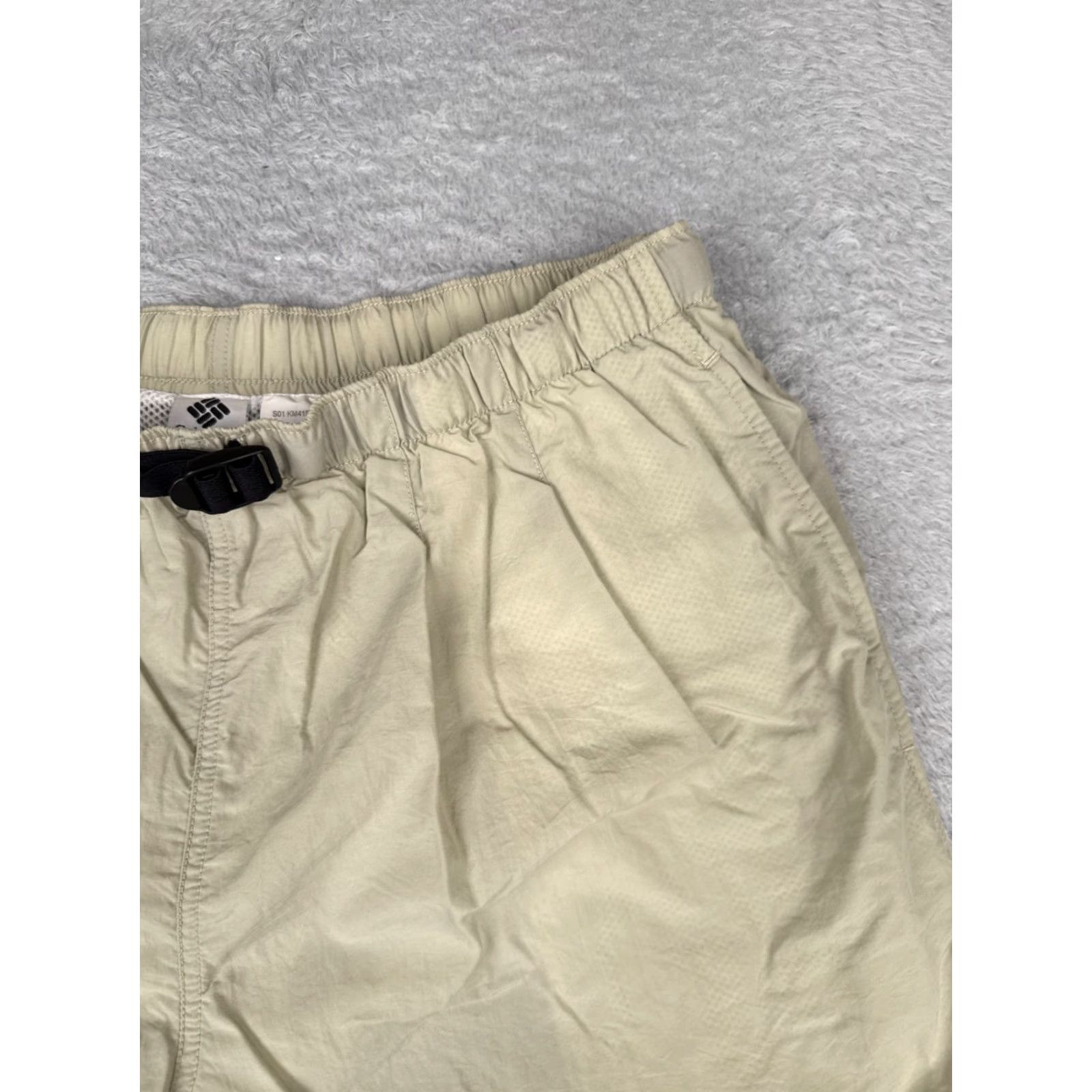 Vintage Columbia Shorts Men L beige Belted Lined Cargo Nylon 36x7 Outdoor Shell 90s? Size US 33 - 5 Thumbnail