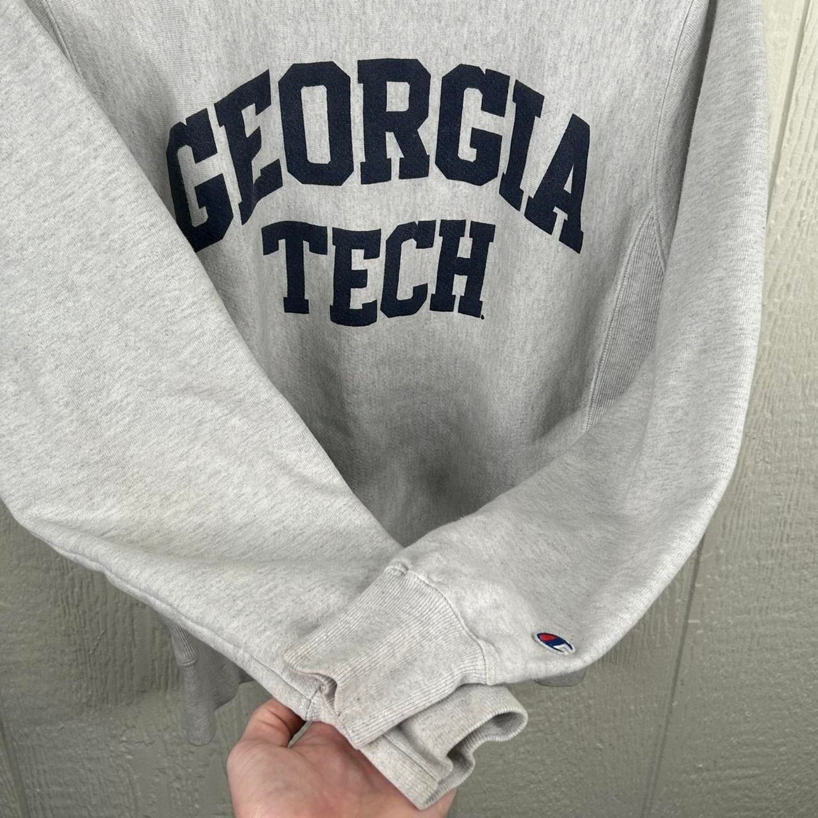 Champion Y2K Champion Georgia Tech Reverse Weave Crewneck Size Small Size US S / EU 44-46 / 1 - 4 Thumbnail