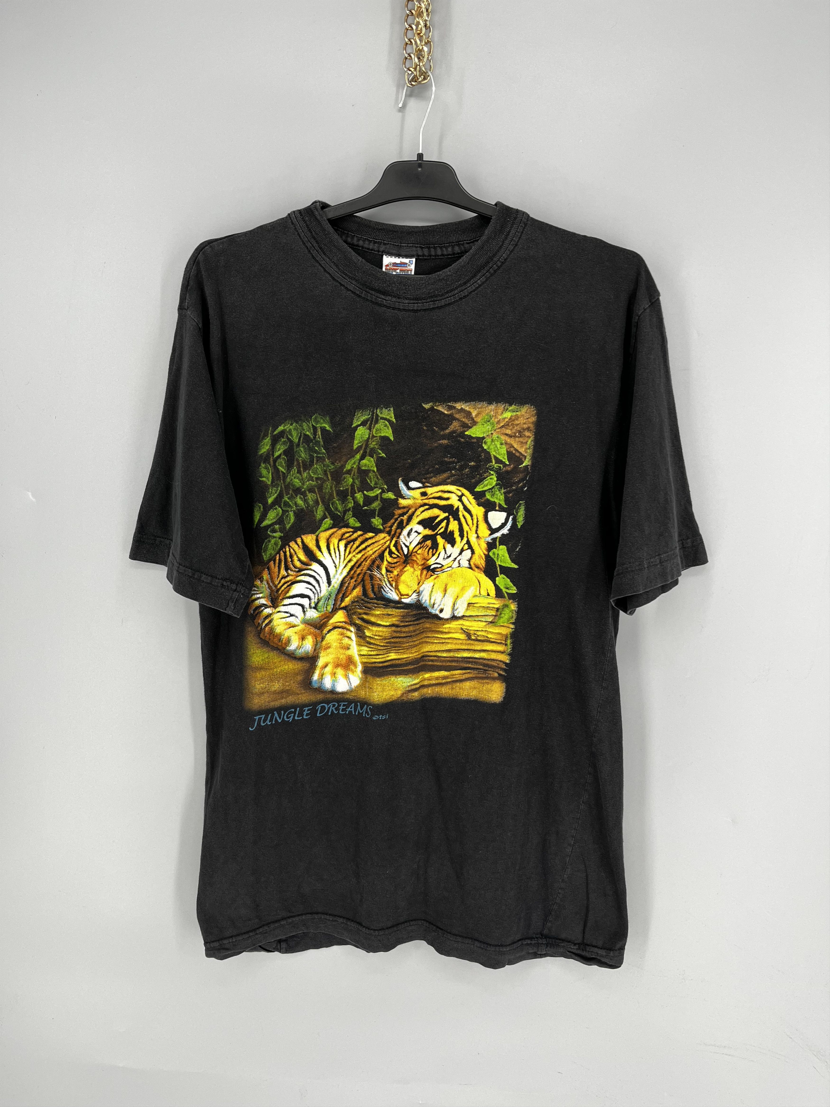 Other Vintage 90s Tiger Face Boxy Fit Tee JUNGLE DREAMS Dtsi Size US XL / EU 56 / 4 - 2 Thumbnail