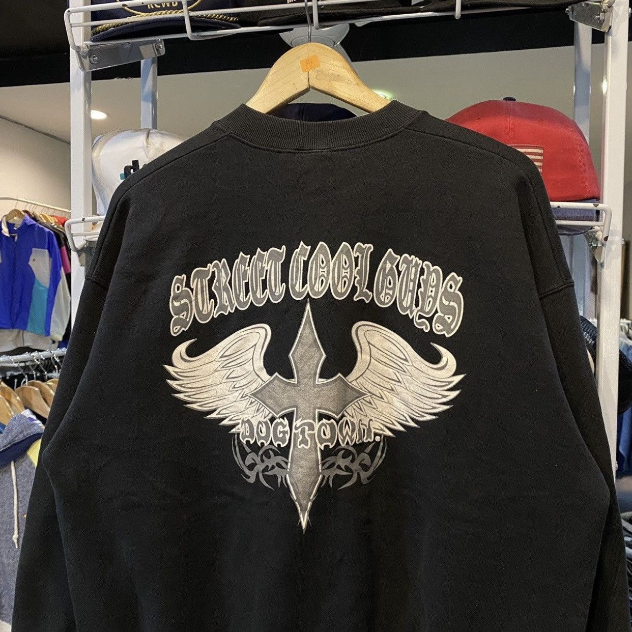 Dogtown Vintage Dogtown 'Street Cool Crews' Wing Cross Sweatshirt Size US L / EU 52-54 / 3 - 3 Thumbnail
