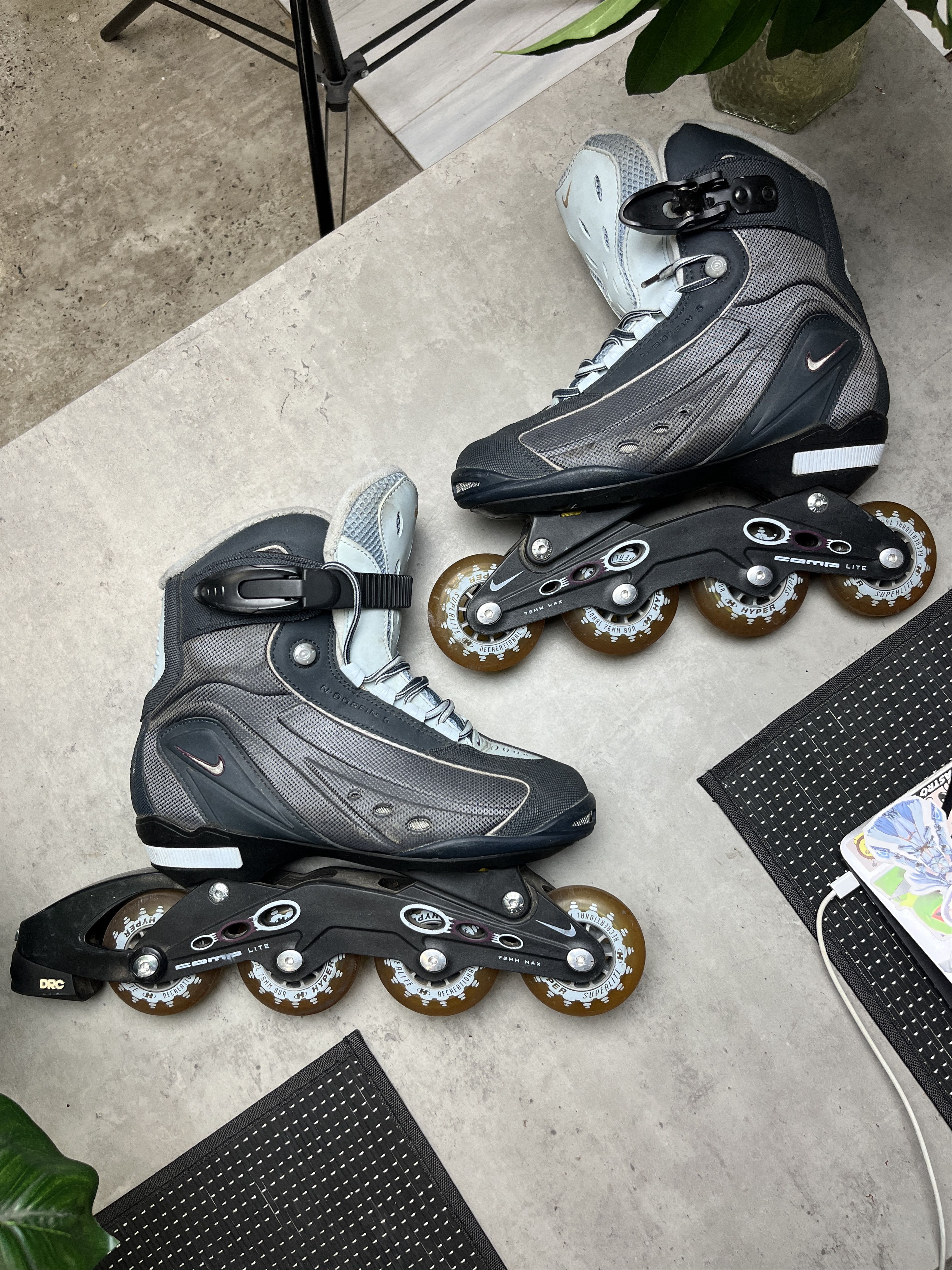Nike 2000s VINTAGE NIKE COMP LITE SKATES ROLLERBLADES - 5108 Size US 6 / EU 39 - 2 Thumbnail