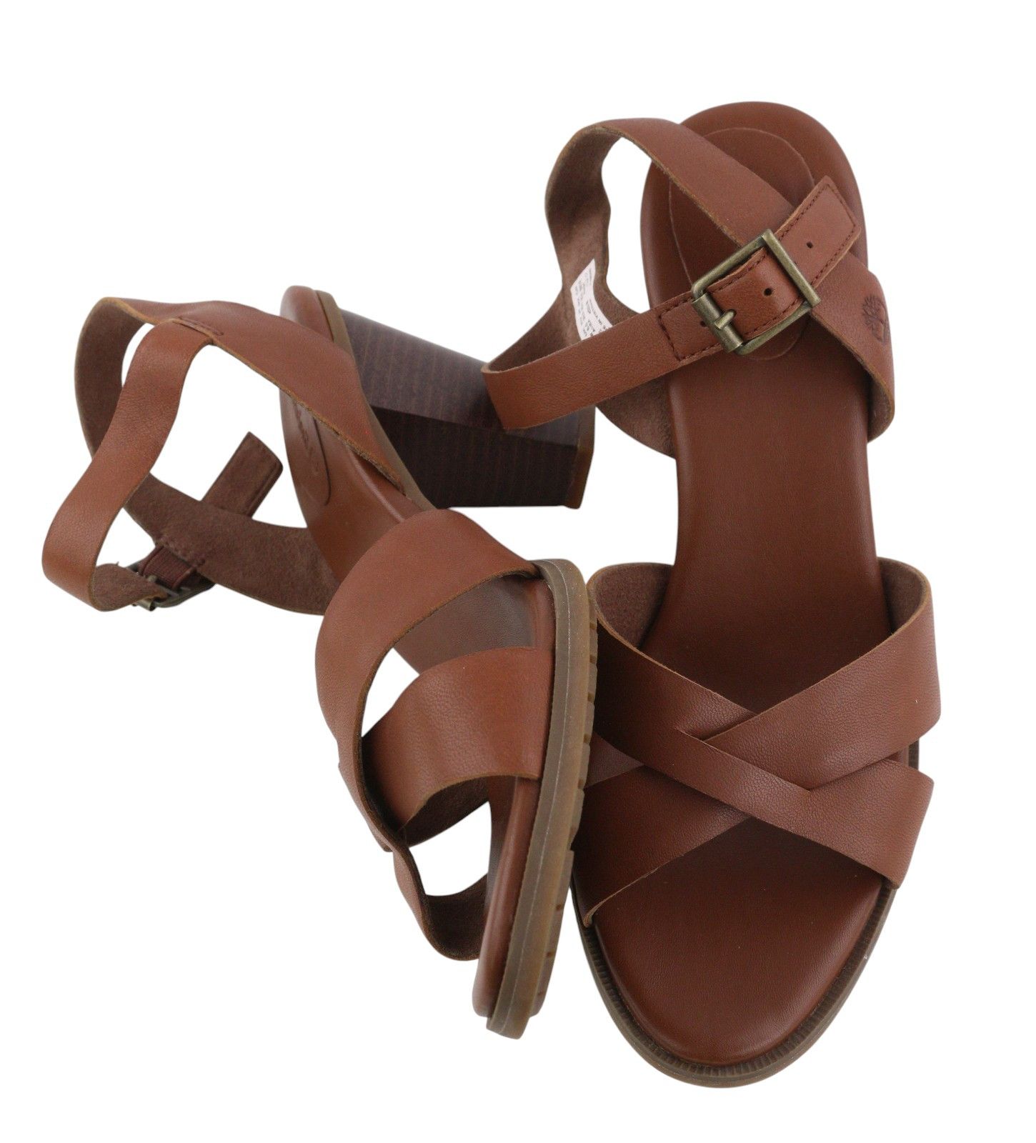 Timberland A1IEA EU39.5 Brown Leather Heeled Sandals 84301 Size US 8.5 / IT 38.5 - 5 Thumbnail
