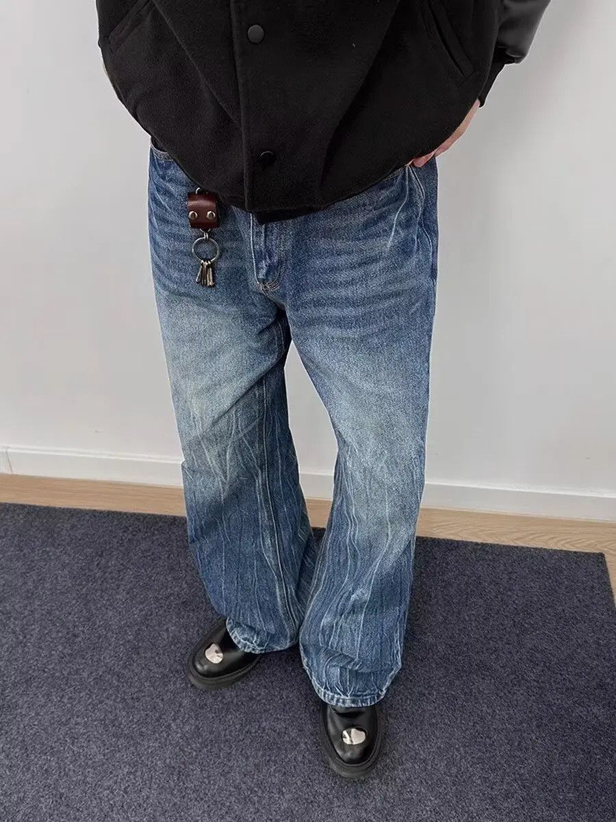 Japanese Brand × Jean Distressed Trendy Straight Leg Jeans Size US 29 - 7 Thumbnail