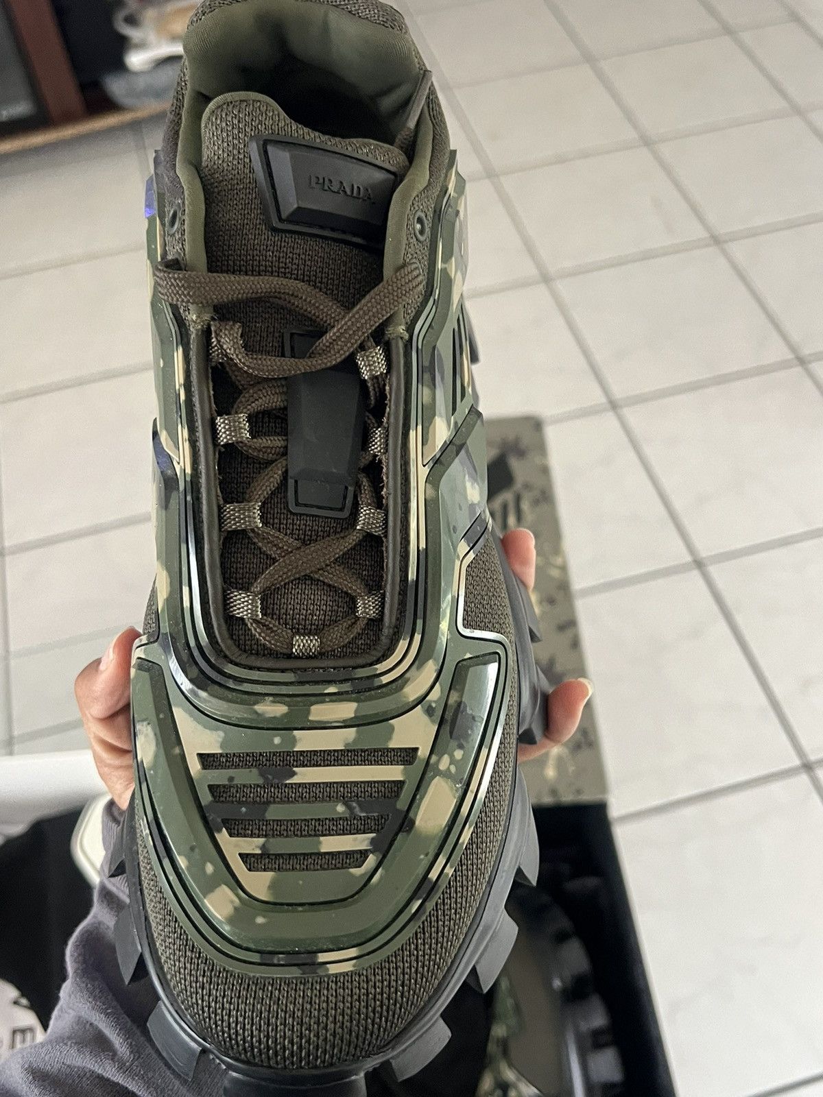 Prada Prada Camouflage Cloudbust Thunder Sneakers 7 Militare Size US 8 / EU 41 - 2 Thumbnail